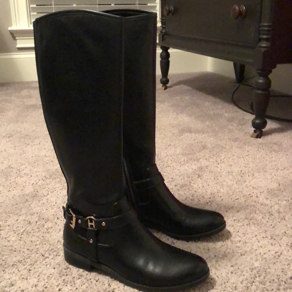 Tommy Hilfiger Black Riding Boots